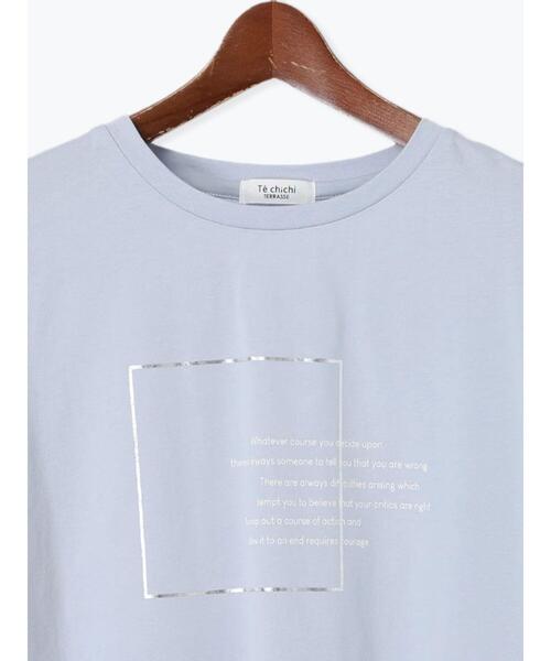 Te chichi TERRASSE（テチチテラス）の「箔ロゴプリントTシャツ（Tシャツ/カットソー・レディース・ブルー/オフホワイト/ブラック・F）」の15枚目の写真