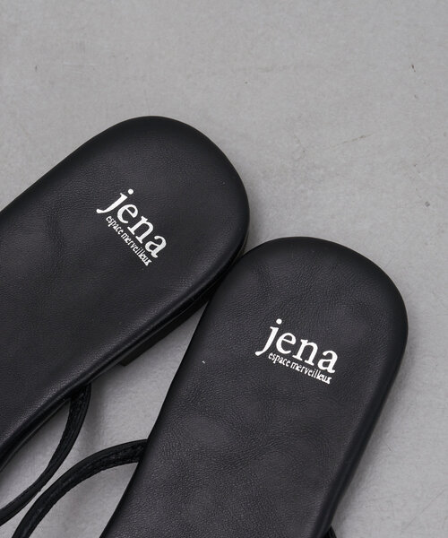 Jena espace merveilleux（ジェナ　エスパスメルヴェイユ）の「ラインフラットシューズ（サンダル・レディース・シルバー/ブラック/ベージュ・LARGE/MEDIUM）」の7枚目の写真