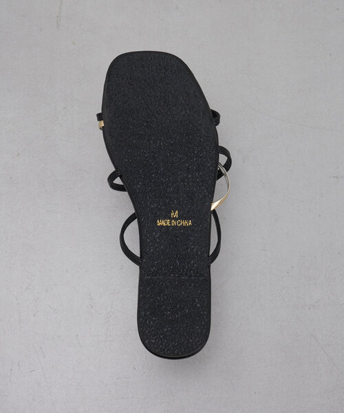 Jena espace merveilleux（ジェナ　エスパスメルヴェイユ）の「ラインフラットシューズ（サンダル・レディース・シルバー/ブラック/ベージュ・LARGE/MEDIUM）」の10枚目の写真