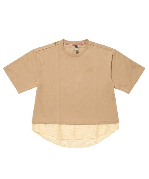 adidas（アディダス）の「【別注】アディダス adidas W LUX CA メッシュレイヤードTシャツ AP 限定コラボ（Tシャツ/カットソー・レディース・ブラウン/グリーン・S/M/L/XL）」の10枚目の写真