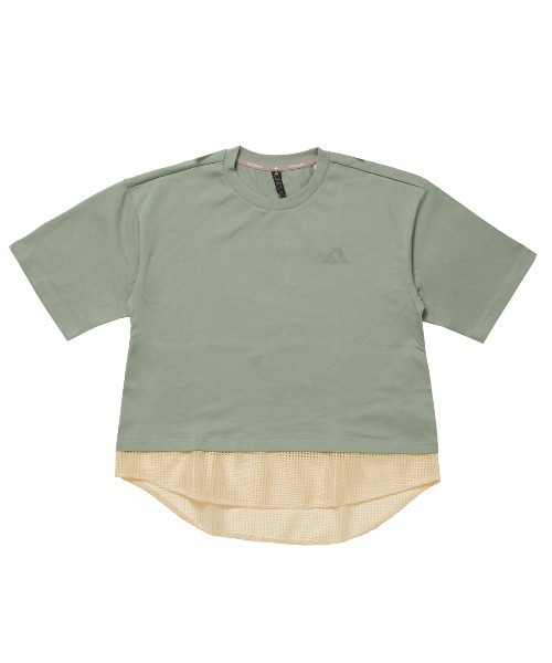 adidas（アディダス）の「【別注】アディダス adidas W LUX CA メッシュレイヤードTシャツ AP 限定コラボ（Tシャツ/カットソー・レディース・ブラウン/グリーン・S/M/L/XL）」の11枚目の写真