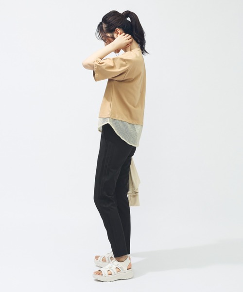 adidas（アディダス）の「【別注】アディダス adidas W LUX CA メッシュレイヤードTシャツ AP 限定コラボ（Tシャツ/カットソー・レディース・ブラウン/グリーン・S/M/L/XL）」の15枚目の写真