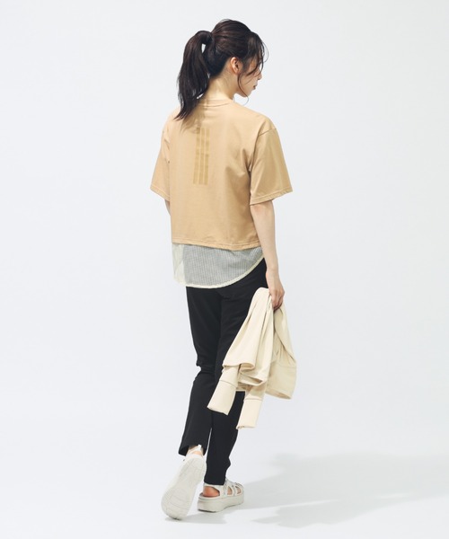 adidas（アディダス）の「【別注】アディダス adidas W LUX CA メッシュレイヤードTシャツ AP 限定コラボ（Tシャツ/カットソー・レディース・ブラウン/グリーン・S/M/L/XL）」の16枚目の写真