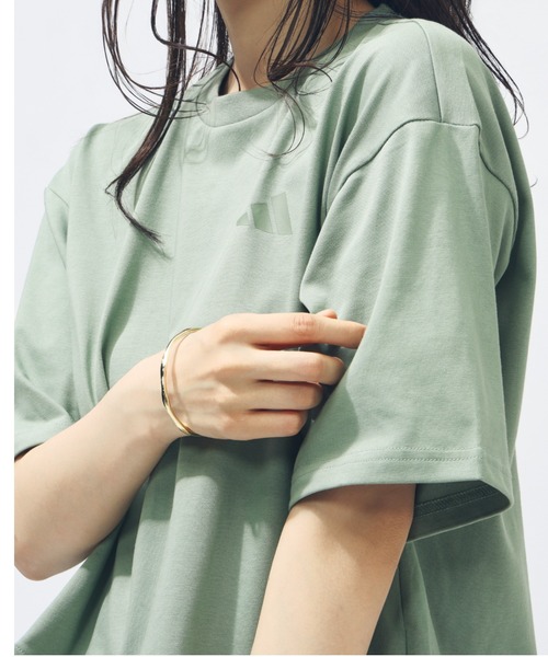 adidas（アディダス）の「【別注】アディダス adidas W LUX CA メッシュレイヤードTシャツ AP 限定コラボ（Tシャツ/カットソー・レディース・ブラウン/グリーン・S/M/L/XL）」の8枚目の写真
