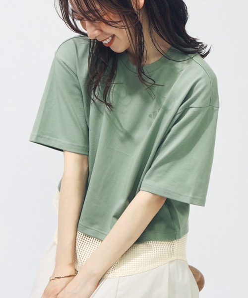 adidas（アディダス）の「【別注】アディダス adidas W LUX CA メッシュレイヤードTシャツ AP 限定コラボ（Tシャツ/カットソー・レディース・ブラウン/グリーン・S/M/L/XL）」の18枚目の写真
