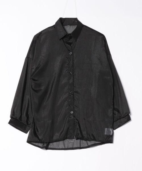 styiro（スタイロ）の「【10色展開】光沢感シアーボリュームカラーブラウスシャツ 冷房対策（シャツ/ブラウス・レディース・ブラック/ホワイト/グレー/ブルー/ピンク/パープル/オレンジ/クリーム/グリーン系その他/イエロー・FREE）」の11枚目の写真