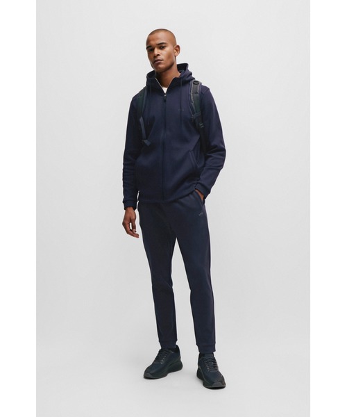 インターロックコットンジップアップパーカー（スウェット）｜BOSS