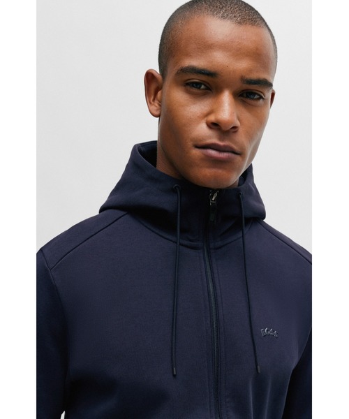 BOSS（ボス）の「インターロックコットンジップアップパーカー（スウェット・メンズ・ダークブルー・L/M/XL/XXL/XXXL/S）」の2枚目の写真