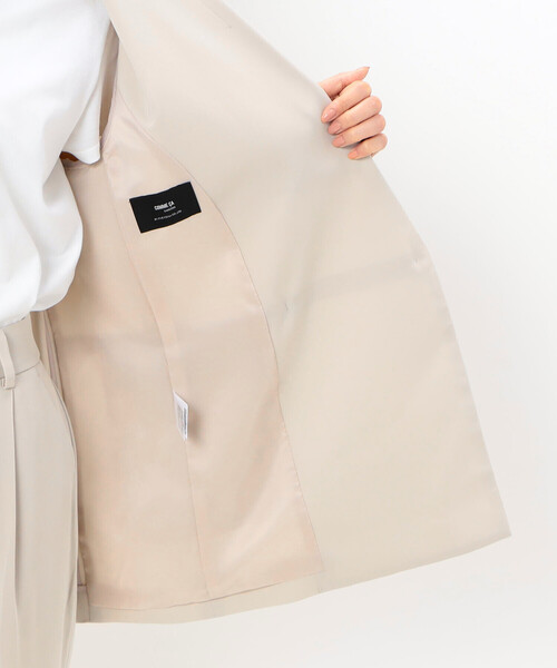COMME CA（コムサ）の「【セットアップ対応】ドライトリアセクロス 半袖ジャケット（テーラードジャケット・レディース・ベージュ/グリーン・9号）」の17枚目の写真