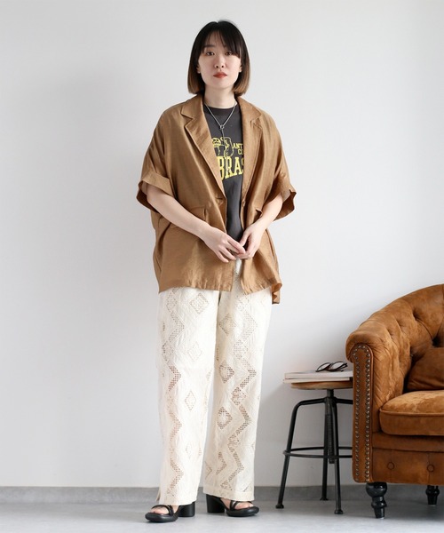 cepo（セポ）の「〈セットアップ対応〉コットンレース刺繍イージーパンツ（その他パンツ・レディース・ブラック/オフホワイト・M）」の7枚目の写真