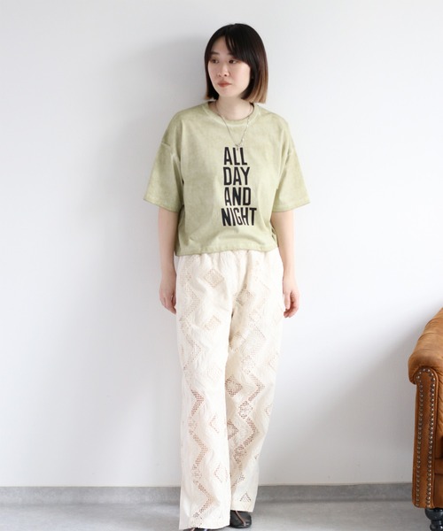 cepo（セポ）の「〈セットアップ対応〉コットンレース刺繍イージーパンツ（その他パンツ・レディース・ブラック/オフホワイト・M）」の10枚目の写真