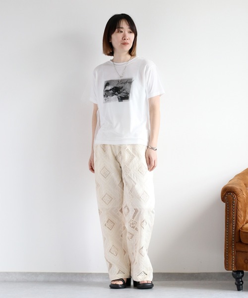 cepo（セポ）の「〈セットアップ対応〉コットンレース刺繍イージーパンツ（その他パンツ・レディース・ブラック/オフホワイト・M）」の11枚目の写真