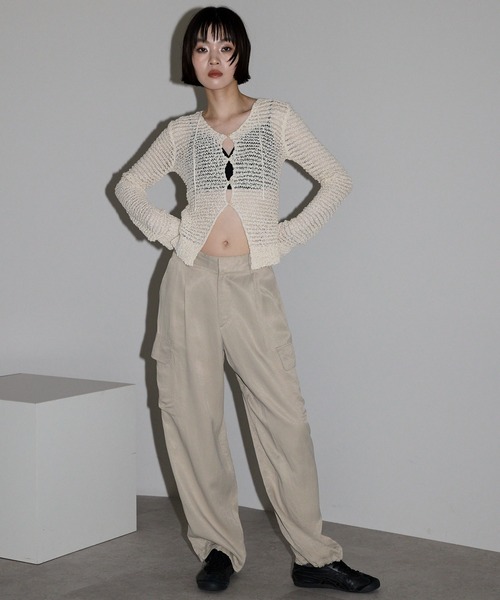 leimn(レイムン)の「【ポコポコぼかしカーディガン】(Tシャツ/カットソー・レディース・ベージュ/ホワイト・FREE)」の15枚目の写真