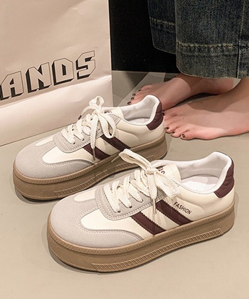 STYLEBLOCK（スタイルブロック）の「サイドライン厚底スニーカー（スニーカー・レディース・ブラック/ブラウン/レッド・38/39/35/36/37/40）」の3枚目の写真