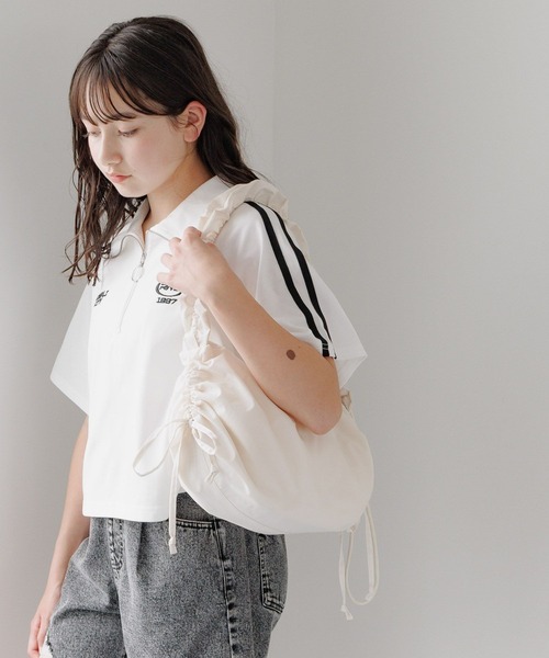 GLOBAL WORK（グローバルワーク）の「クシュクシュリボンショルダー/492580（ショルダーバッグ・キッズ・アイボリー/ブラック・ONE SIZE）」の21枚目の写真