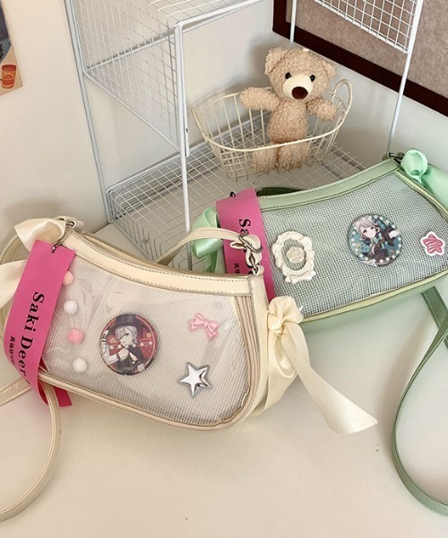 推し活さぽちゃん(オシカツサポチャン)の「リボンラウンド痛バッグ ショルダーバッグ(ショルダーバッグ・レディース・ピンク/グリーン/ホワイト/シルバー/ブラック・F)」の13枚目の写真