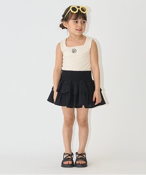 Lycee mine(リセマイン)の「スクエアネックタンクトップ(タンクトップ・キッズ・ラベンダー/ブラック/ベビーピンク/アイボリー/サックスブルー/チャコール・150cm/120cm/110cm/140cm/130cm/100cm)」の13枚目の写真