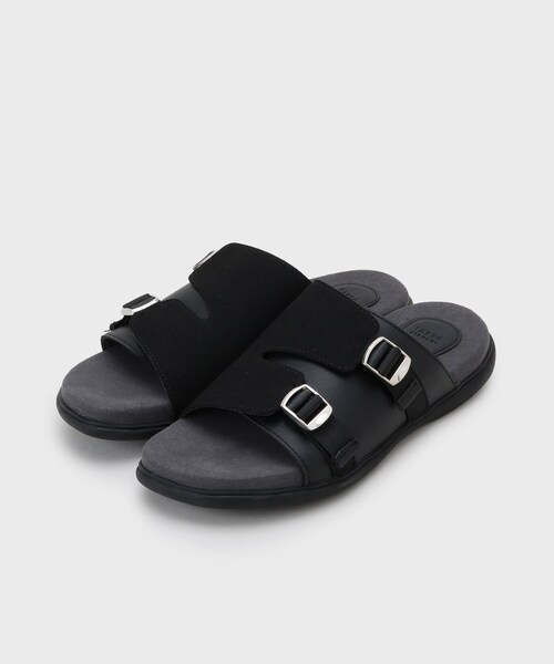 TAKEO KIKUCHI（タケオキクチ）の「コンビスライドサンダル（サンダル・メンズ・ブラック/ダークブラウン・60/70）」の3枚目の写真