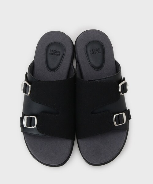 TAKEO KIKUCHI（タケオキクチ）の「コンビスライドサンダル（サンダル・メンズ・ブラック/ダークブラウン・60/70）」の6枚目の写真