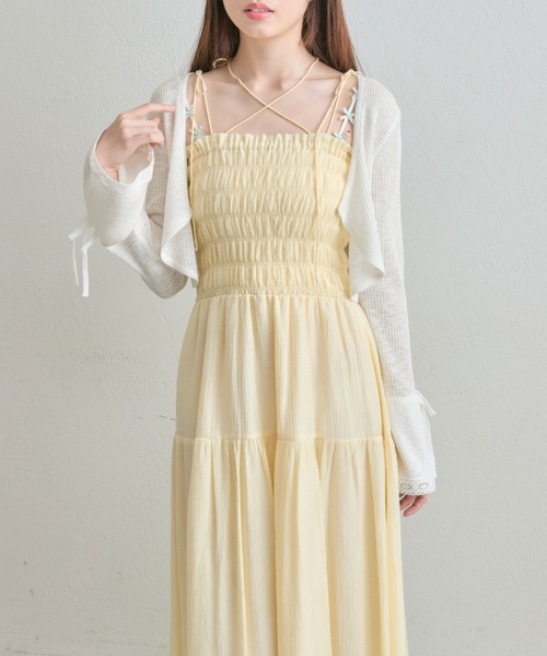 OLIVE des OLIVE（オリーブデオリーブ）の「【インフルエンサー企画】袖リボンボレロ（カーディガン/ボレロ・レディース・オフホワイト/サックスブルー/ブラック・FREE）」の10枚目の写真