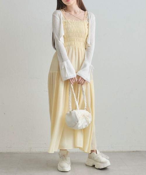 OLIVE des OLIVE（オリーブデオリーブ）の「【インフルエンサー企画】袖リボンボレロ（カーディガン/ボレロ・レディース・オフホワイト/サックスブルー/ブラック・FREE）」の7枚目の写真