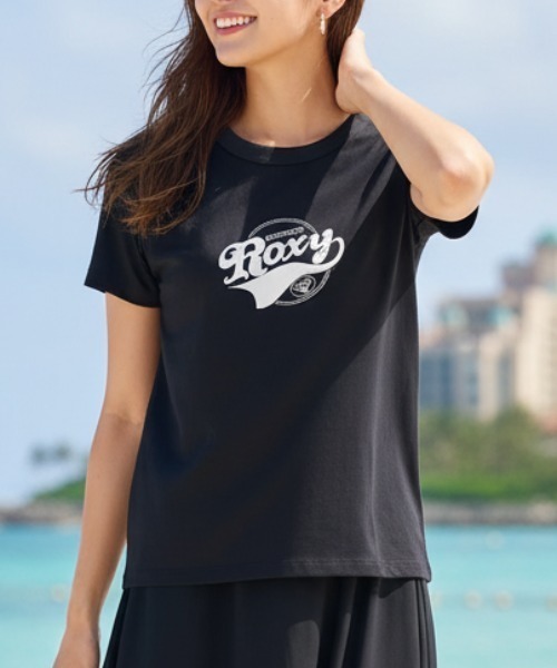 ROXY(ロキシー)の「【ROXY/ロキシー】25SS LOST IN SUMMER TEE/フロントロゴクルーネック半袖Tシャツ(Tシャツ/カットソー・レディース・ホワイト/ブラック/ミント・SMALL/MEDIUM/LARGE)」の2枚目の写真