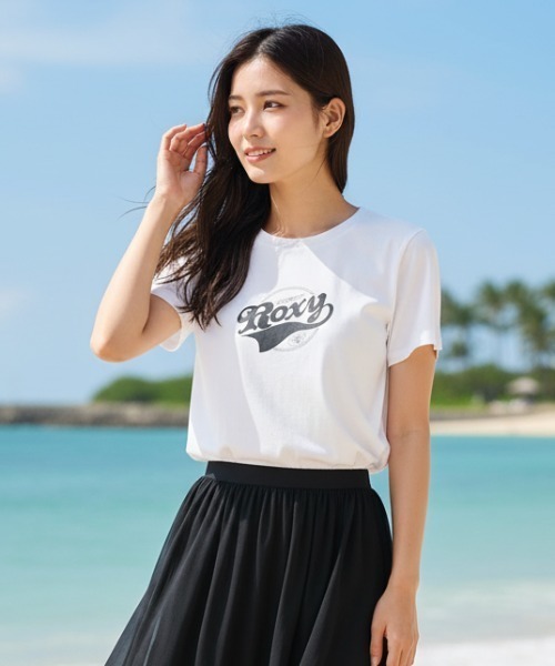 ROXY(ロキシー)の「【ROXY/ロキシー】25SS LOST IN SUMMER TEE/フロントロゴクルーネック半袖Tシャツ(Tシャツ/カットソー・レディース・ホワイト/ブラック/ミント・SMALL/MEDIUM/LARGE)」の19枚目の写真