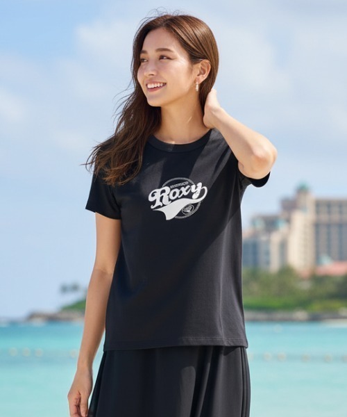 ROXY(ロキシー)の「【ROXY/ロキシー】25SS LOST IN SUMMER TEE/フロントロゴクルーネック半袖Tシャツ(Tシャツ/カットソー・レディース・ホワイト/ブラック/ミント・SMALL/MEDIUM/LARGE)」の22枚目の写真
