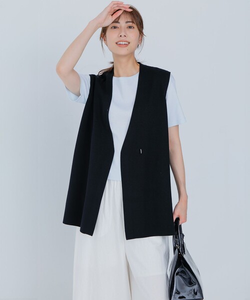 23区 S(ニジュウサンクチイサイサイズ)の「【速乾性/汗じみ防止】半袖 クロップド IT Tシャツ(Tシャツ/カットソー・レディース・ホワイト系/ダークブラウン系/スカイブルー系/ライトオレンジ系/ベージュ系・32)」の8枚目の写真