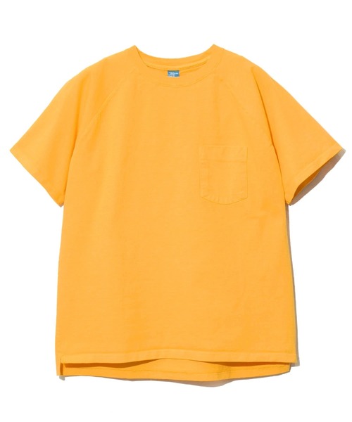 go slow caravan(ゴースローキャラバン)の「Good On/グッドオン S/S RAGLAN HEAVY POCKET TEE(Tシャツ/カットソー・メンズ・ホワイト/コーラルピンク/マスタード/ブルー系その他/ブルー系/ブラック/ダークグリーン/ライトブルー/イエロー系その他/サーモンピンク/レッド系その他/ブラウン・SMALL/MEDIUM/LARGE/X-LARGE)」の9枚目の写真