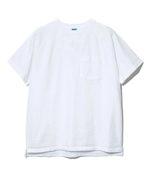 go slow caravan(ゴースローキャラバン)の「Good On/グッドオン S/S RAGLAN HEAVY POCKET TEE(Tシャツ/カットソー・メンズ・ホワイト/コーラルピンク/マスタード/ブルー系その他/ブルー系/ブラック/ダークグリーン/ライトブルー/イエロー系その他/サーモンピンク/レッド系その他/ブラウン・SMALL/MEDIUM/LARGE/X-LARGE)」の2枚目の写真
