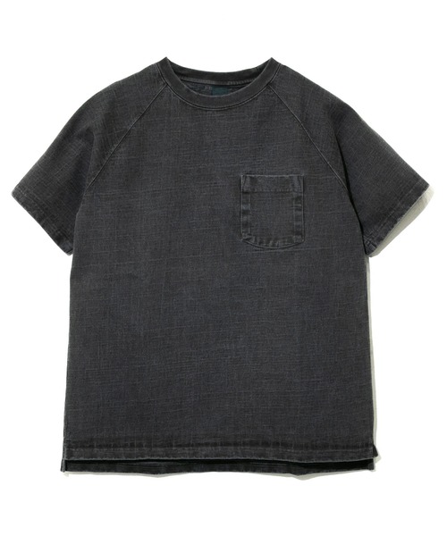 go slow caravan(ゴースローキャラバン)の「Good On/グッドオン S/S RAGLAN HEAVY POCKET TEE(Tシャツ/カットソー・メンズ・ホワイト/コーラルピンク/マスタード/ブルー系その他/ブルー系/ブラック/ダークグリーン/ライトブルー/イエロー系その他/サーモンピンク/レッド系その他/ブラウン・SMALL/MEDIUM/LARGE/X-LARGE)」の3枚目の写真
