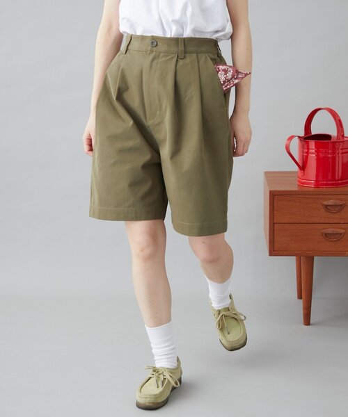 GEVACO（ゲバコ）の「【GEVACO】ストレートハーフパンツ（その他パンツ・レディース・カーキ/ブラック/グレー・ONE SIZE）」の4枚目の写真