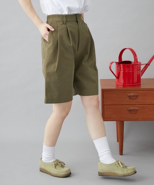 GEVACO（ゲバコ）の「【GEVACO】ストレートハーフパンツ（その他パンツ・レディース・カーキ/ブラック/グレー・ONE SIZE）」の5枚目の写真