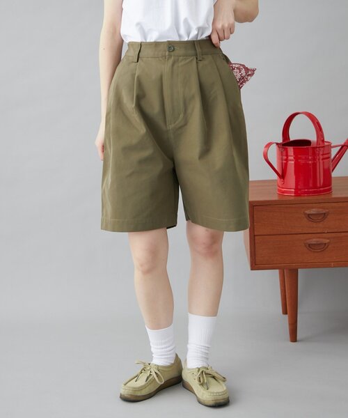 GEVACO（ゲバコ）の「【GEVACO】ストレートハーフパンツ（その他パンツ・レディース・カーキ/ブラック/グレー・ONE SIZE）」の6枚目の写真