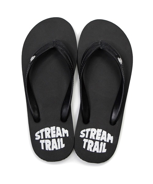 STREAM TRAIL(ストリームトレイル)の「ST BEACH SANDALS ストリームトレイル ビーチサンダル(サンダル・メンズ・ブラック×ホワイト/イエロー×ブラック/ブラック×イエロー/ピンク/レッド/ブルー/グリーン/エメラルド/ホワイト×ブラック/ブラック/ネイビー・23cm/24cm/25cm/26cm/27cm/28cm/29cm)」の1枚目の写真