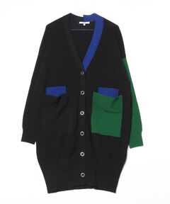 極美品・現行モデル✨UN3D　バイカラーオーバーカーディガン　ビッグシルエット セール】BI-COLOR OVER CD / バイカラーオーバーカーデ