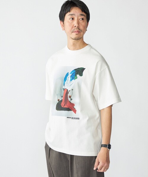 STUDIO BLANCHE: キリマンジャロ ワークス プリント Tシャツ セール】STUDIO BLANCHE: キリマンジャロ ワークス プリント T