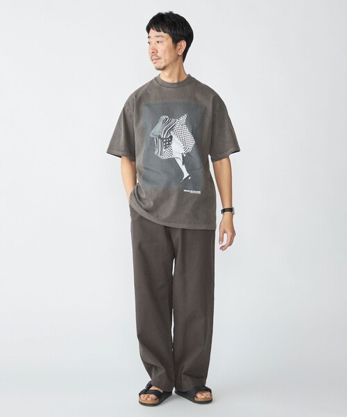 STUDIO BLANCHE: キリマンジャロ ワークス プリント Tシャツ セール】STUDIO BLANCHE: キリマンジャロ ワークス プリント T
