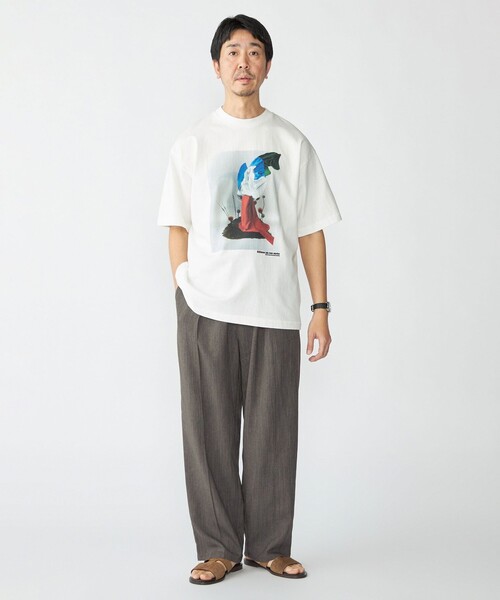 SHIPS(シップス)の「STUDIO BLANCHE: キリマンジャロ ワークス プリント Tシャツ(Tシャツ/カットソー・メンズ・チャコールグレー/ブラック/ホワイト/ストーン・X-LARGE/LARGE/MEDIUM/SMALL)」の8枚目の写真