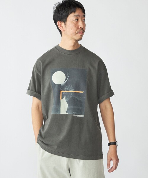 フリンジTシャツ STUDIO BLANCHE: キリマンジャロ ワークス プリント Tシャツ（T