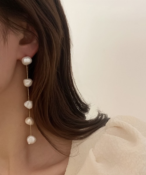 blackdia ocean バロックパール チェーンピアス/イヤリング