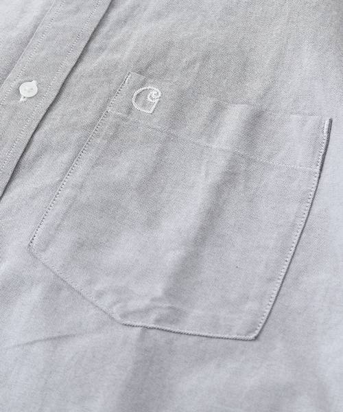 Carhartt（カーハート）の「Carhartt /カーハートダブルアイピー S/S BRAXTON SHIRT（シャツ/ブラウス・メンズ・サックスブルー/チャコールグレー・LARGE/MEDIUM）」の8枚目の写真