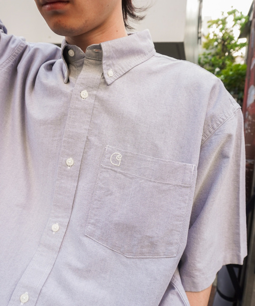 Carhartt（カーハート）の「Carhartt /カーハートダブルアイピー S/S BRAXTON SHIRT（シャツ/ブラウス・メンズ・サックスブルー/チャコールグレー・LARGE/MEDIUM）」の5枚目の写真