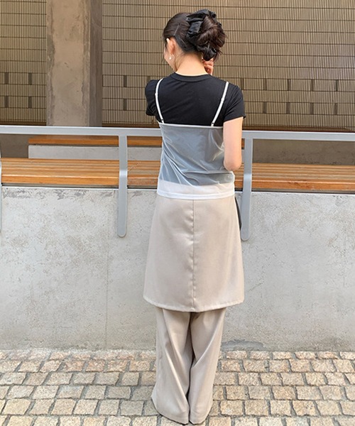 SUWDEE（スーディー）の「mesh camisole bustier（キャミソール・レディース・グレー/ホワイト/ネイビー・FREE）」の9枚目の写真