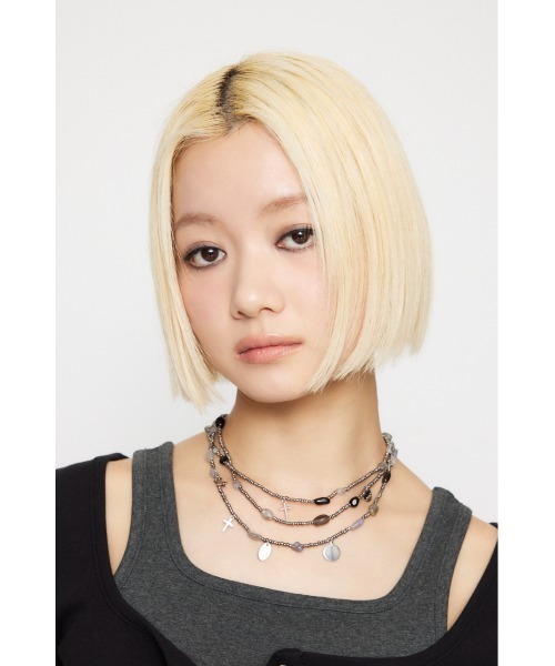 LAGUA GEM（ラグアジェム）の「LAYERING BEADS ネックレス（ネックレス・レディース・ブラック系その他2/ブラウン系その他2・FREE）」の9枚目の写真