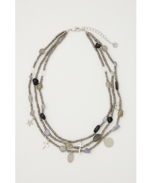 LAGUA GEM（ラグアジェム）の「LAYERING BEADS ネックレス（ネックレス・レディース・ブラック系その他2/ブラウン系その他2・FREE）」の3枚目の写真