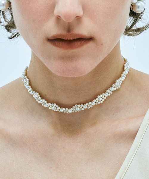 IRIS47(イリスフォーセブン)の「【IRIS 47】kaleid pearl necklace/カレイド パール ネックレス BO192(ネックレス・レディース・ホワイト・FREE)」の1枚目の写真