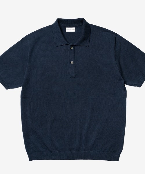minius(ミニウス)の「【hatoooooooooo】Knit tee スタイル半袖ポロシャツニットティー/サマーニット(ポロシャツ・メンズ・ブラック/ホワイト/ネイビー・LARGE)」の5枚目の写真