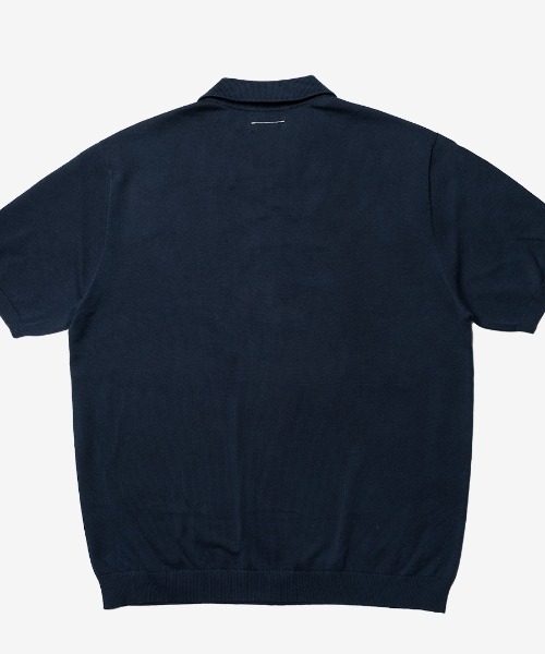 minius(ミニウス)の「【hatoooooooooo】Knit tee スタイル半袖ポロシャツニットティー/サマーニット(ポロシャツ・メンズ・ブラック/ホワイト/ネイビー・LARGE)」の4枚目の写真